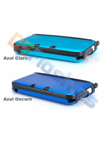 Carcasa Nintendo 3DS XL Protección de Aluminio Azul Claro y Azul Oscuro